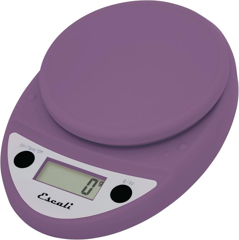 Escali Primo Digital Food Scale Multi-Functional Kitchen Scale and Baking Scale for Precise Weight Measuring and Portion Control, 8.5 x 6 x 1.5 inches, Lavender - Image 1