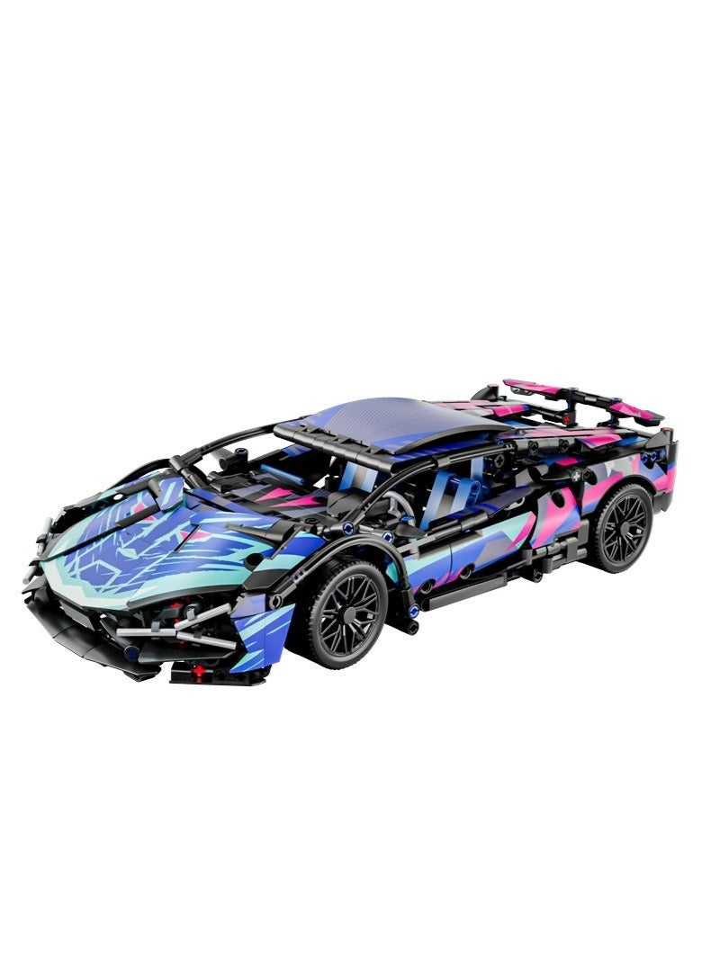 عربست مكعبات بناء سيارات رياضية، ألعاب بناء سيارات رياضية فائقة للبالغين، مجموعة بناء نموذج سيارة بمقياس 1:14، سيارة سباق قابلة للتجميع للأولاد بعمر 14 عامًا فما فوق، للبالغين (1314 قطعة) - Image 2