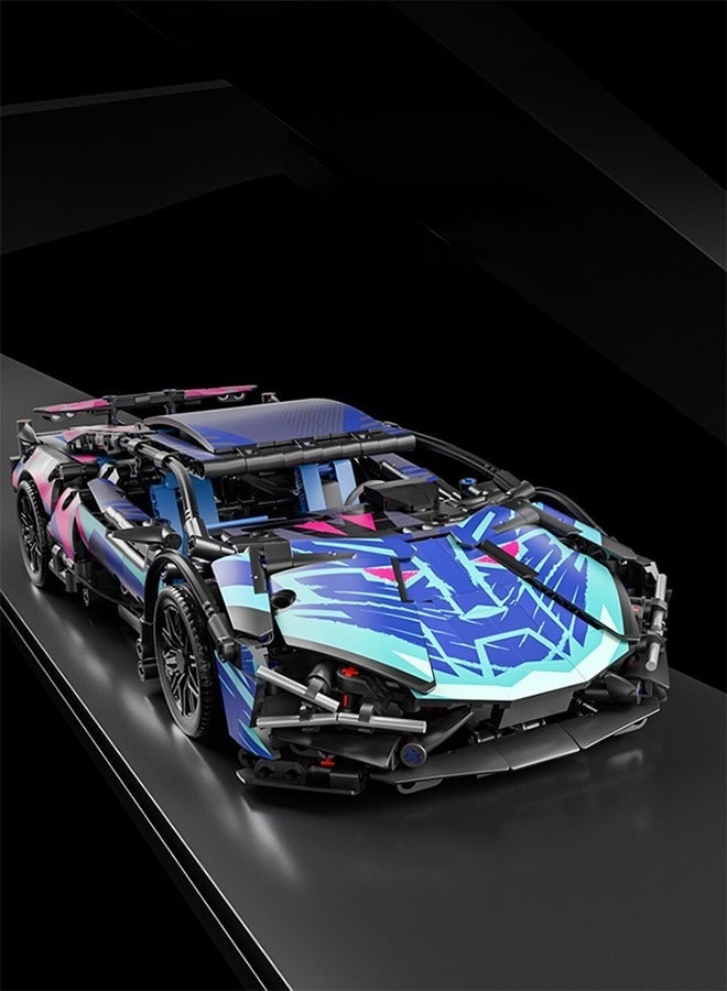 عربست مكعبات بناء سيارات رياضية، ألعاب بناء سيارات رياضية فائقة للبالغين، مجموعة بناء نموذج سيارة بمقياس 1:14، سيارة سباق قابلة للتجميع للأولاد بعمر 14 عامًا فما فوق، للبالغين (1314 قطعة) - Image 4