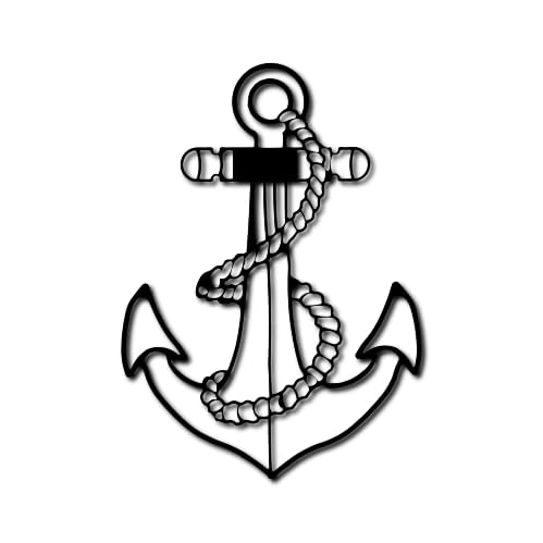 WEHUKOR WEHUKOR Anchor Metal Wall Hanging Arts Home Decor Durable good ambience Metal Wall Art For BedroomLiving RoomDrawing roomHotelOfficeHome Garden 138 inch x 98inch Black  - Image 5