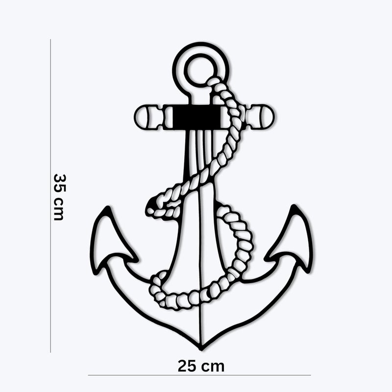 WEHUKOR WEHUKOR Anchor Metal Wall Hanging Arts Home Decor Durable good ambience Metal Wall Art For BedroomLiving RoomDrawing roomHotelOfficeHome Garden 138 inch x 98inch Black  - Image 4