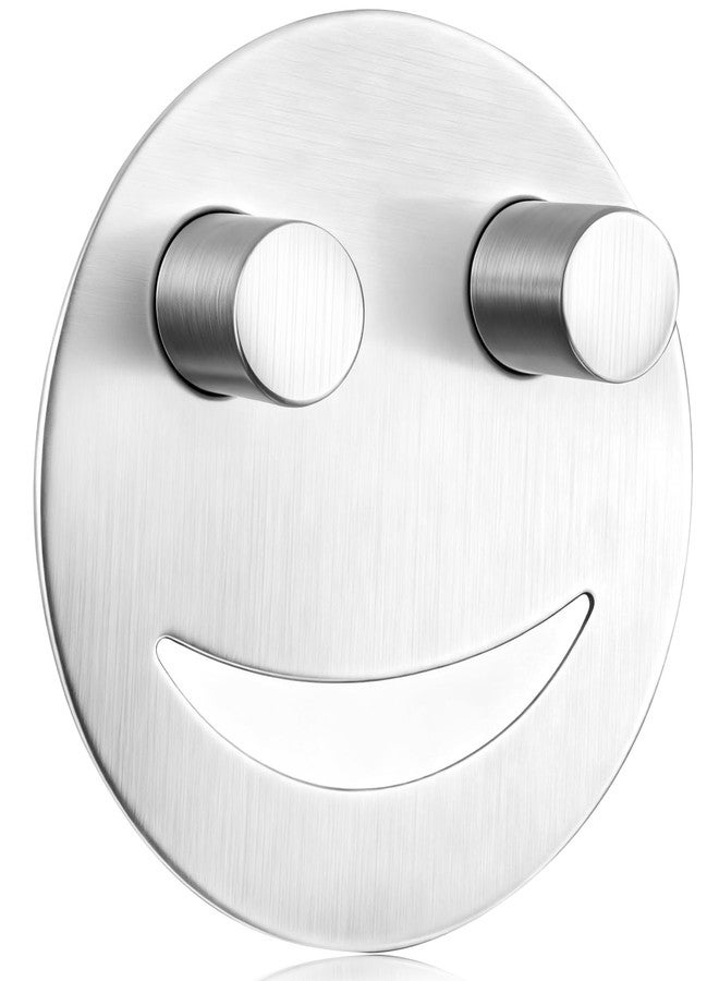 QEEYON Cute Sponge Holder for Kitchen Sink, Stainless Steel Smiley Face Sink Sponge Holder with Suction Cup, Rustproof Sink Caddy Compatible with Scrub Daddy Sponges, 1Pcs - Image 1