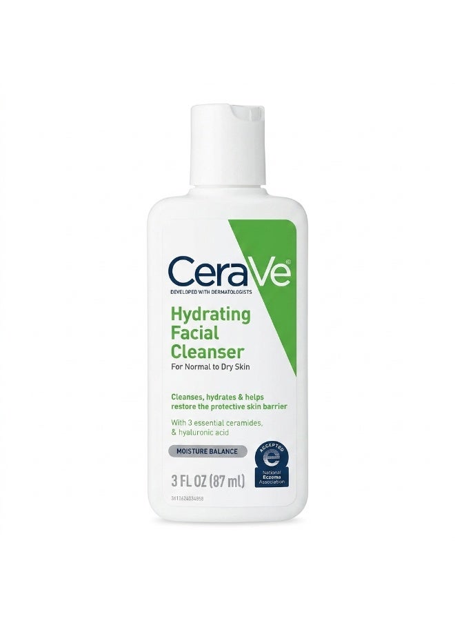 CeraVe Hydrating Cleanser For Normal To Dry Skin With Hyaluronic Acid white 87ml