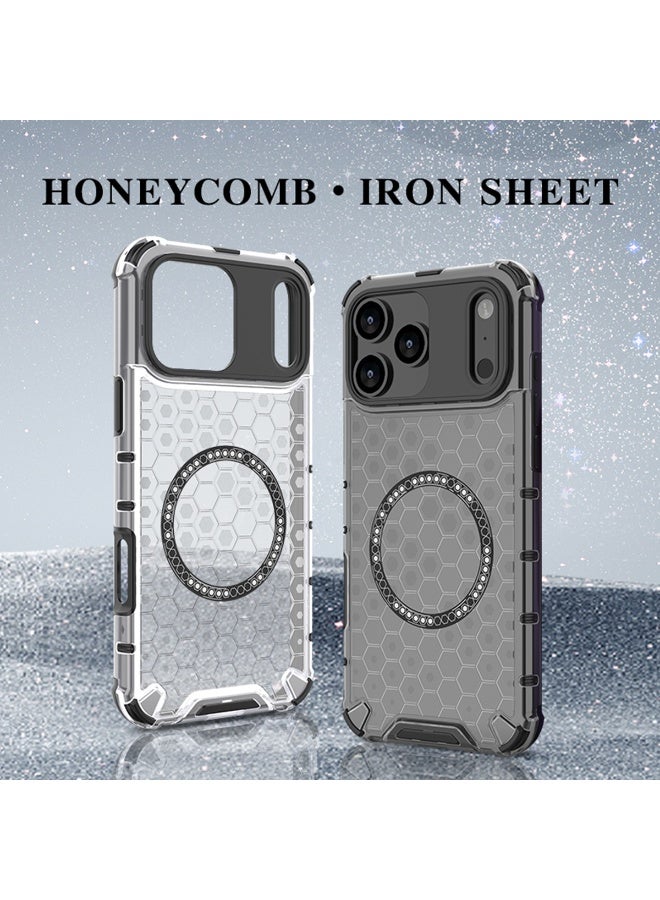 TEXEEM Honeycomb Transparent Case for iPhone 17 Pro Max, Shockproof Anti-Yellow Drop Protection Cover - Image 2