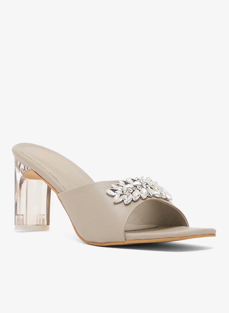 Pink Step High Heeled Sandal With Bow - Image 3