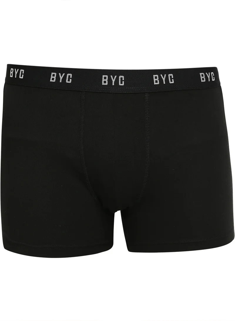 BYC MEN'S COTTON BOXER BRIEF TRUNKS - BLACK
