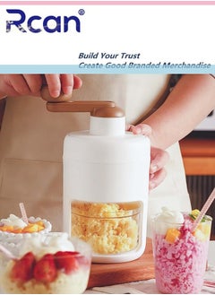 Rcan Manual Shaver Ice Machine Portable Ice Crusher And Snow Cone Machine For Home Use Premium Shaved Ice Machine For Making Snow Cones Includes Ice Crusher Shaved Ice Molds  - Image 4