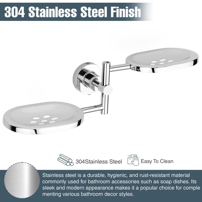GRIVAN 304 Stainless Steel Soap Holder for Bathroom Wall Mounted Soap Dish Stand for Home Kicthen Bathroom Accessories - Image 4