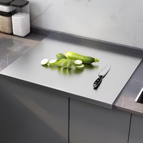 MEDALLIX Large Countertop Stainless Steel Chopping Board – Heavy-Duty, Rust-Resistant Cutting Board for Kitchen, Fruit, Vegetables, Meat & Bread – Durable, Non-Slip, Easy-to-Clean - Image 1