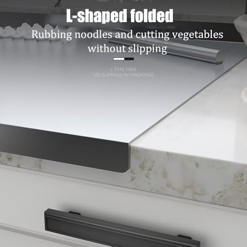 MEDALLIX Large Countertop Stainless Steel Chopping Board – Heavy-Duty, Rust-Resistant Cutting Board for Kitchen, Fruit, Vegetables, Meat & Bread – Durable, Non-Slip, Easy-to-Clean - Image 2