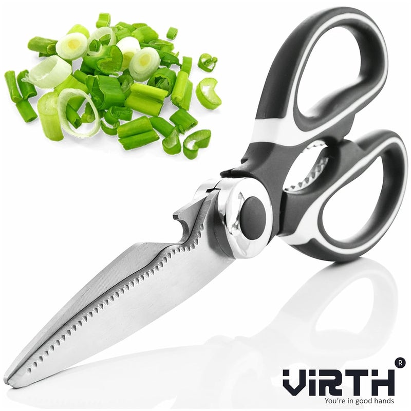 Virth Stainless Steel MultiFunction Scissors for Food Chicken Poultry Fish Pizza Herbs - Image 5