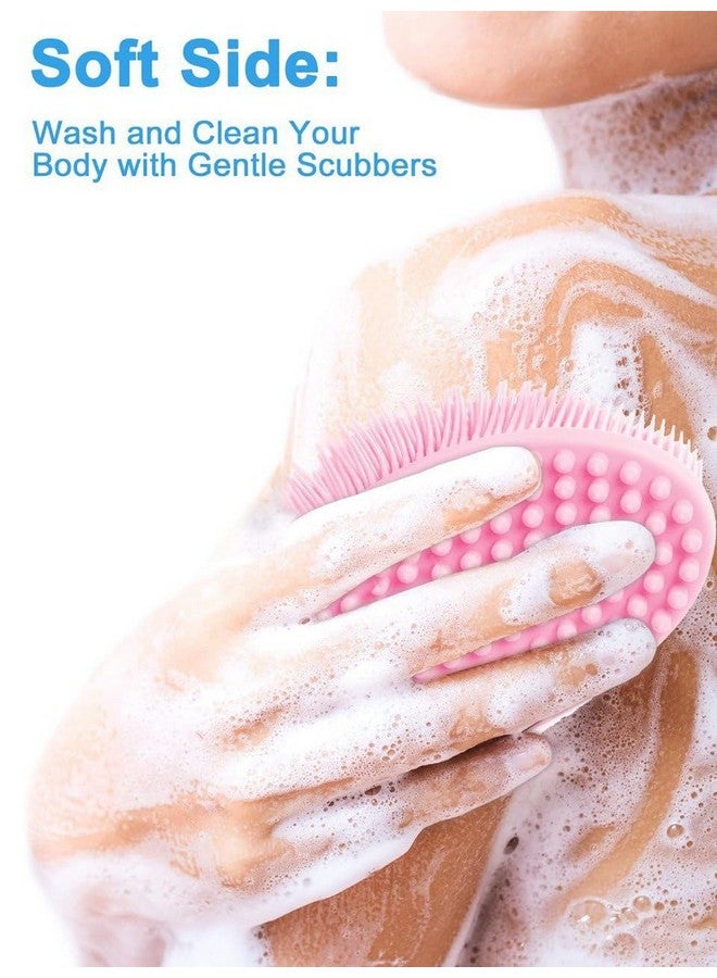 JUDEE Soft Silicone Body Scrubber Body Silicone Scrubber Brush Silicone Body Wash Scrubber for Skin Exfoliation,Silicone Baby Bath Scrubber Baby Bath Brush (Bath Brush) - Image 5