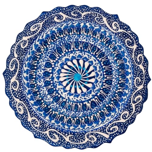 Ayennur Turkish Decorative Plate Handmade Ceramic Ornament for Home&Office Wall Decor - Image 1