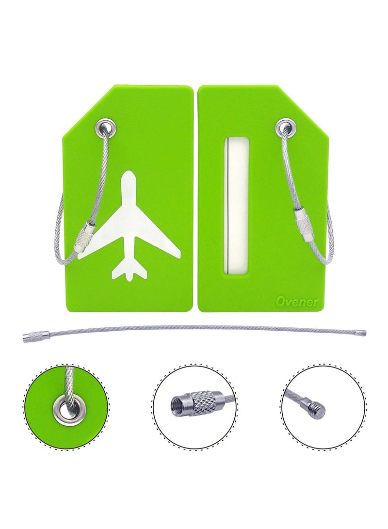 RTYY 6 قطع من علامات الأمتعة المصنوعة من السيليكون مع بطاقة هوية الاسم مثالية لتحديد مكان حقيبة الأمتعة بسرعة لإكسسوارات السفر وحقائب السفر وعلامة المفاتيح - Image 3