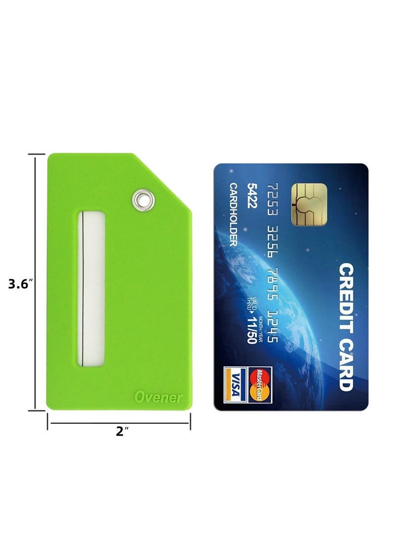 RTYY 6 قطع من علامات الأمتعة المصنوعة من السيليكون مع بطاقة هوية الاسم مثالية لتحديد مكان حقيبة الأمتعة بسرعة لإكسسوارات السفر وحقائب السفر وعلامة المفاتيح - Image 4