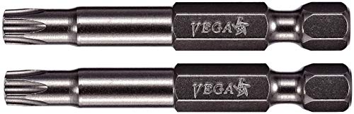 VEGA Industries VEGA T45 TORX Security Bits. Professional Grade ¼ Inch Hex Shank TORX T-45 S2 Steel 2" Security Bits. 150TT45A-2A (Pack of 2) - Image 5