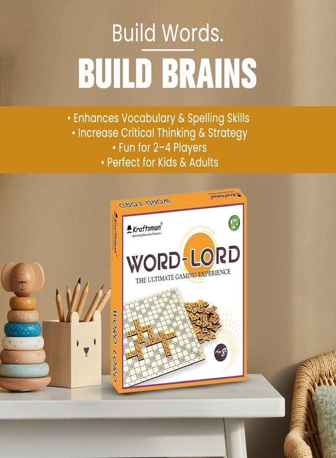 Braintastic Word Lord Scrabble Game for 2-4 Players, Educational Word Building and Vocabulary Learning for Kids & Adults, Perfect for Home & Travel - Image 2