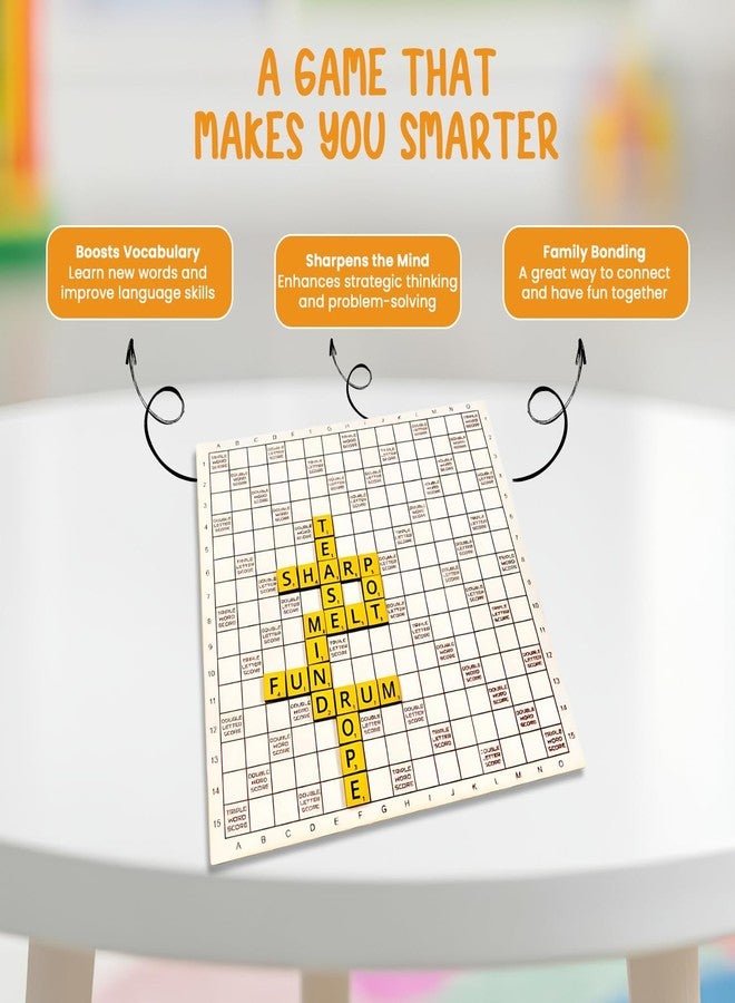 Braintastic Word Lord Scrabble Game for 2-4 Players, Educational Word Building and Vocabulary Learning for Kids & Adults, Perfect for Home & Travel - Image 3