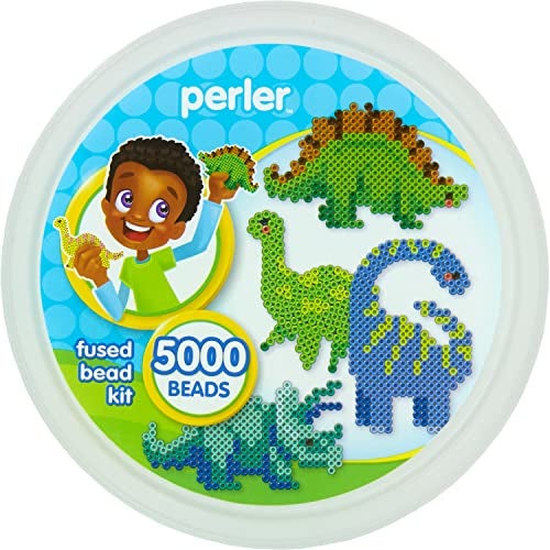 Perler Dinosaur Craft Bead Bucket Activity Kit, 5004 pcs - Image 3