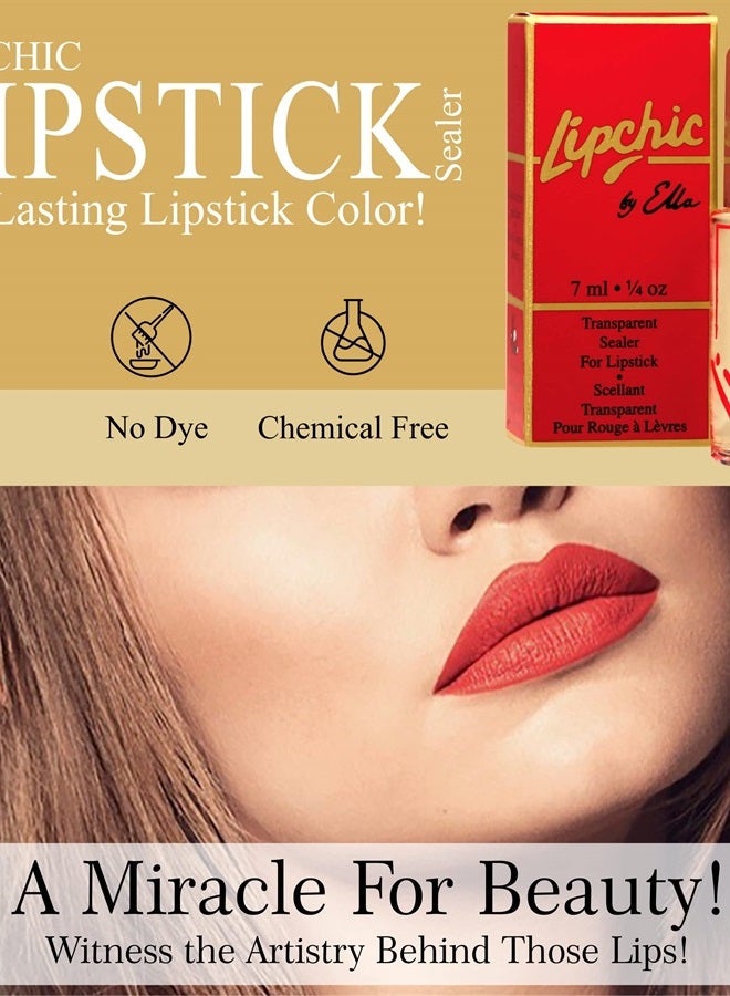 Lip Chic By Ella Ella International Lip Chic – All-Day Lipstick Sealer, Smudge-Proof & Long-Lasting, 0.25 oz - Image 4