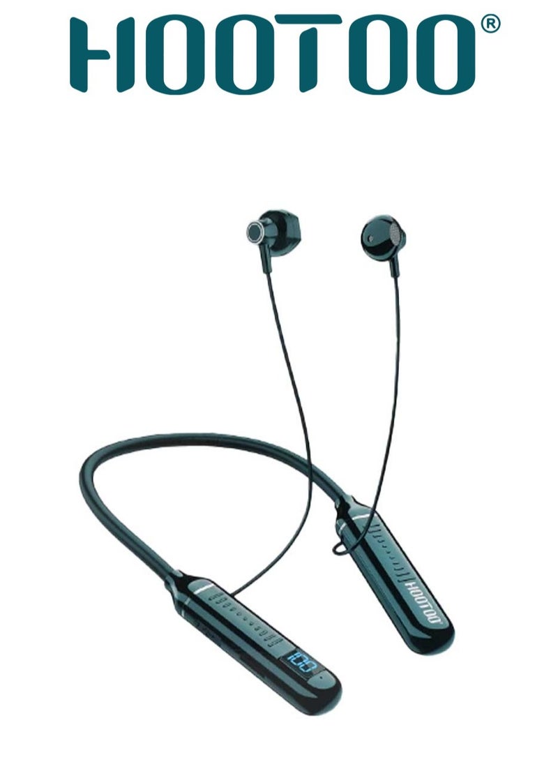 هوتو سماعة أذن داخلية بلوتوث. سماعه بلوتوث بصوت واضح وقوي. سماعة لاسلكية حول الرقبة خفيفة الوزن ومناسبة لرياضة. سماعة اذن بلوتوث. سماعه بلوتوث سلك حول الرقبة بساعات عمل حتى 80 ساعة. سماعه رقبه بميكرفون مدمج وواضح. - Image 1