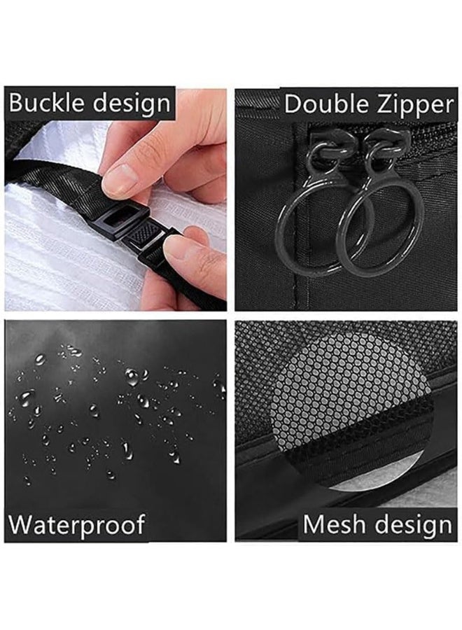 GOGO 7-Piece Packing Cube Set – Lightweight Travel Organizers with Mesh Bags, Drawstring Bag, Shoe Bag, Bra Bag, and Flat Pocket – Travel Essentials, Black - Image 4