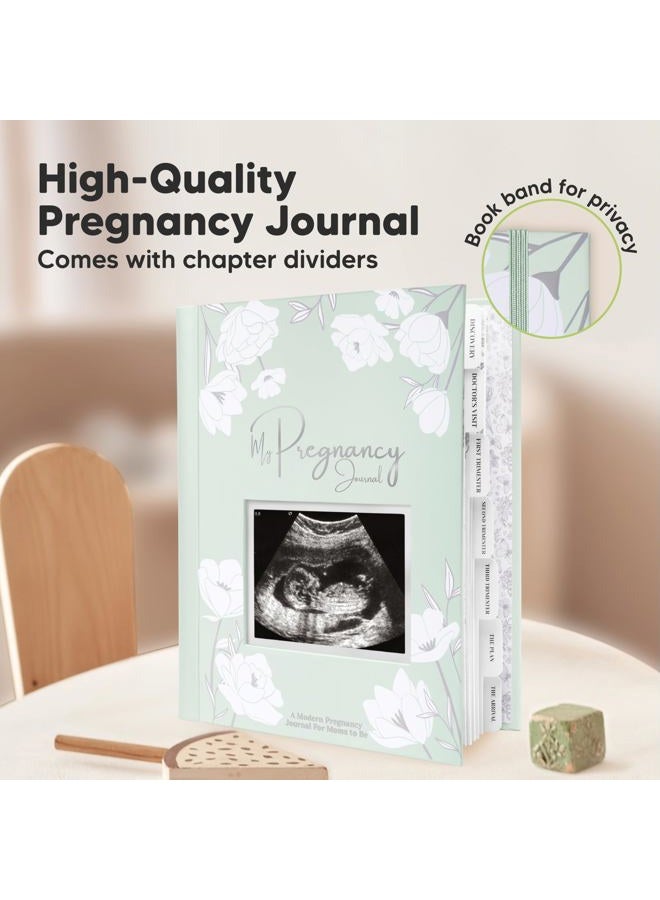 KeaBabies دفتر يوميات الحمل، إعلانات الحمل - 80 صفحة غلاف صلب كتب للأطفال للأمهات المستقبليات، كتاب ذكريات الطفل، هدايا كشف الجنس للأمهات الجدد، حفل استحمام وتسجيل (ساج) - Image 4