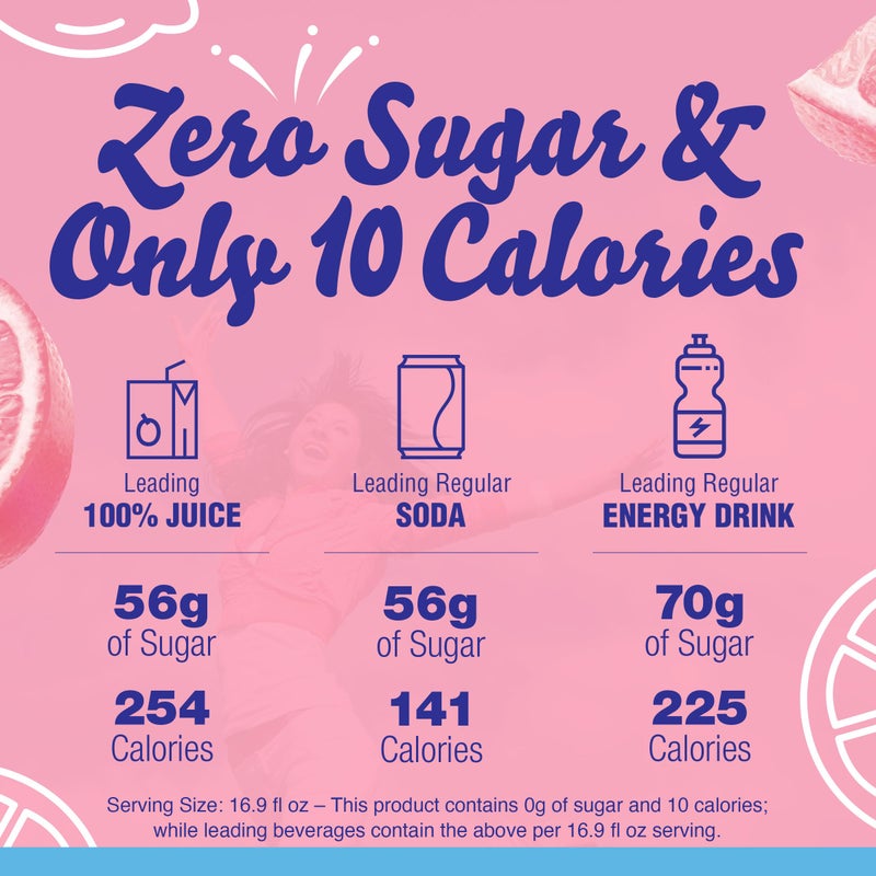 Crystal Light كريستال لايت ليمونادة وردية بنكهة طبيعية مسحوق مشروب، 10 عبوات جاهزة للسفر - Image 4