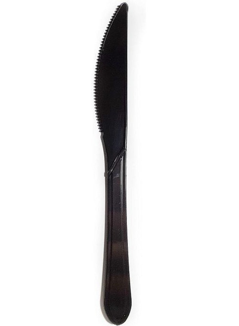 50 PCS Plastic Pastry Knives, Black  - Image 1