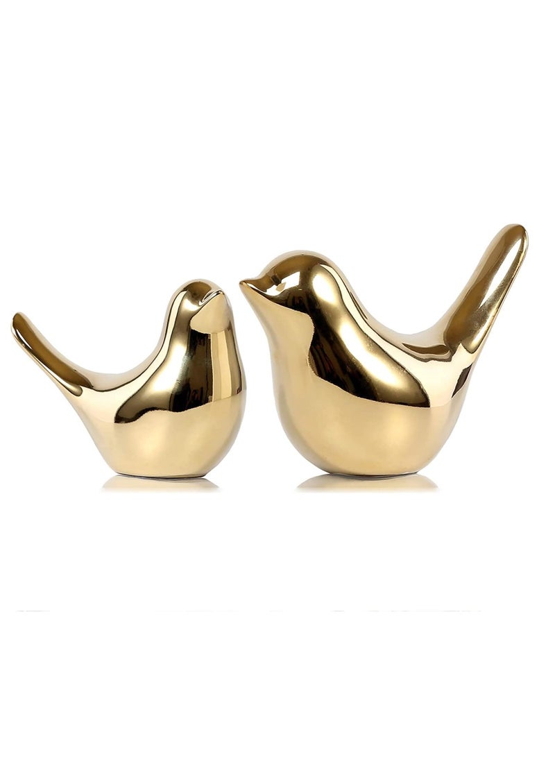 Raxoom Small Animal Statues Home Decor Modern Style Gold Decorative Ornaments for Living Room, Bedroom, Office Desktop, Cabinets (L) - Image 1