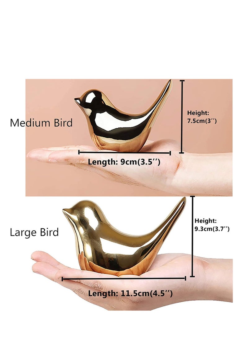 Raxoom Small Animal Statues Home Decor Modern Style Gold Decorative Ornaments for Living Room, Bedroom, Office Desktop, Cabinets (L) - Image 3