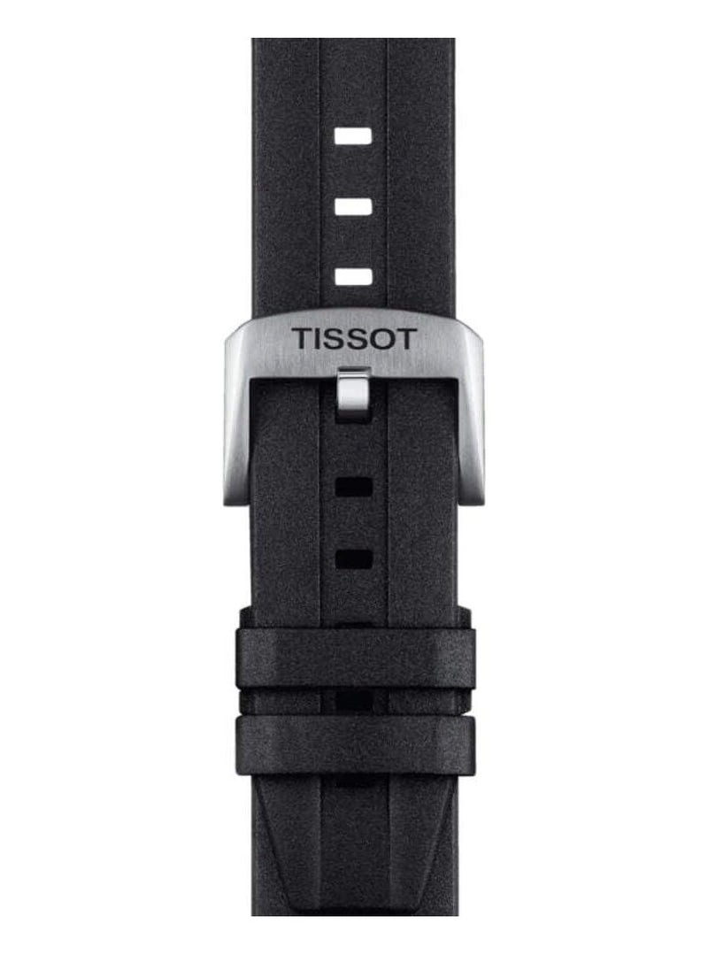 TISSOT - Tissot Mens Seastar 2000 Professional Powermatic 80 316L Stainless Steel case Automatic Watch, Black, Rubber, 22 (T1206071744101) - Image 1