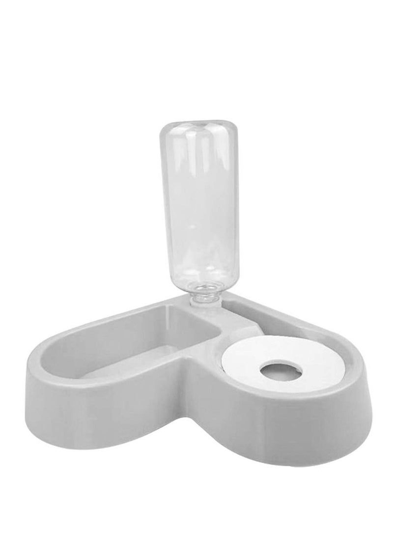 2-in-1 Corner Shaped Automatic Pet Feeder & Water Dispenser - Convenient Food and Hydration Station for Cats, Non-Electric Plastic Design - Image 1