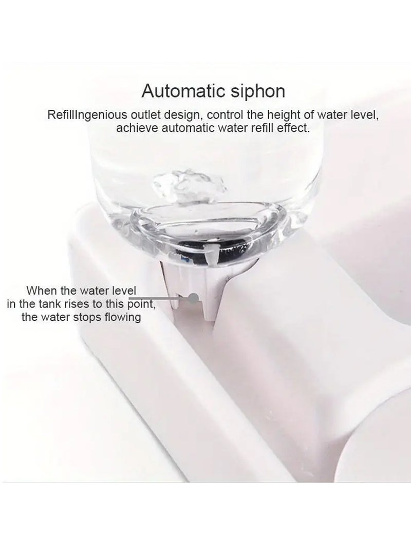 2-in-1 Corner Shaped Automatic Pet Feeder & Water Dispenser - Convenient Food and Hydration Station for Cats, Non-Electric Plastic Design - Image 4