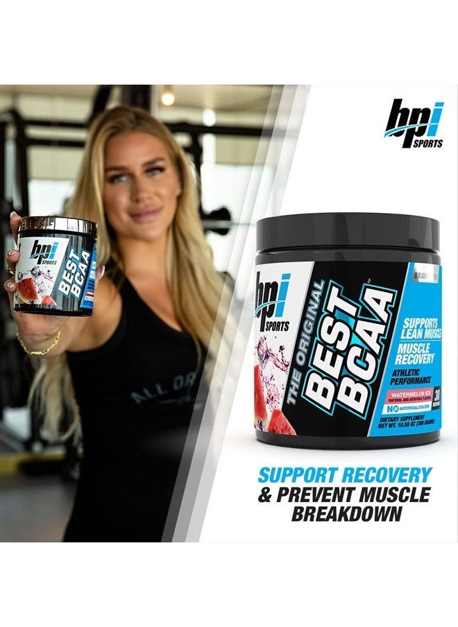 BPI SPORTS - Best BCAA - BCAA Powder Post Workout Sports Drink with Branched Chain Amino Acids for Hydration & Recovery, for Men & Women - Watermelon Ice - 30 Servings - Image 1
