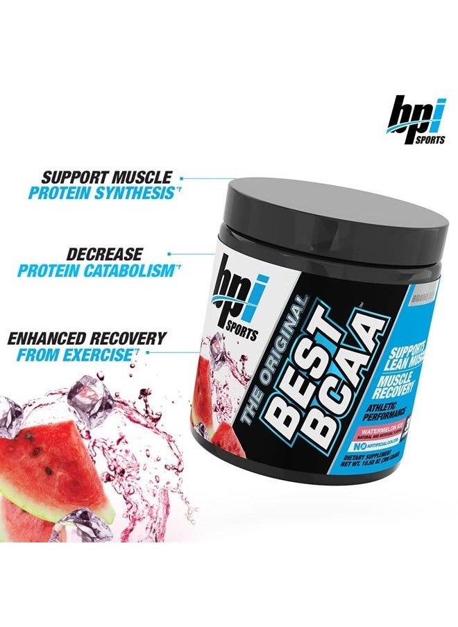 BPI SPORTS - Best BCAA - BCAA Powder Post Workout Sports Drink with Branched Chain Amino Acids for Hydration & Recovery, for Men & Women - Watermelon Ice - 30 Servings - Image 1