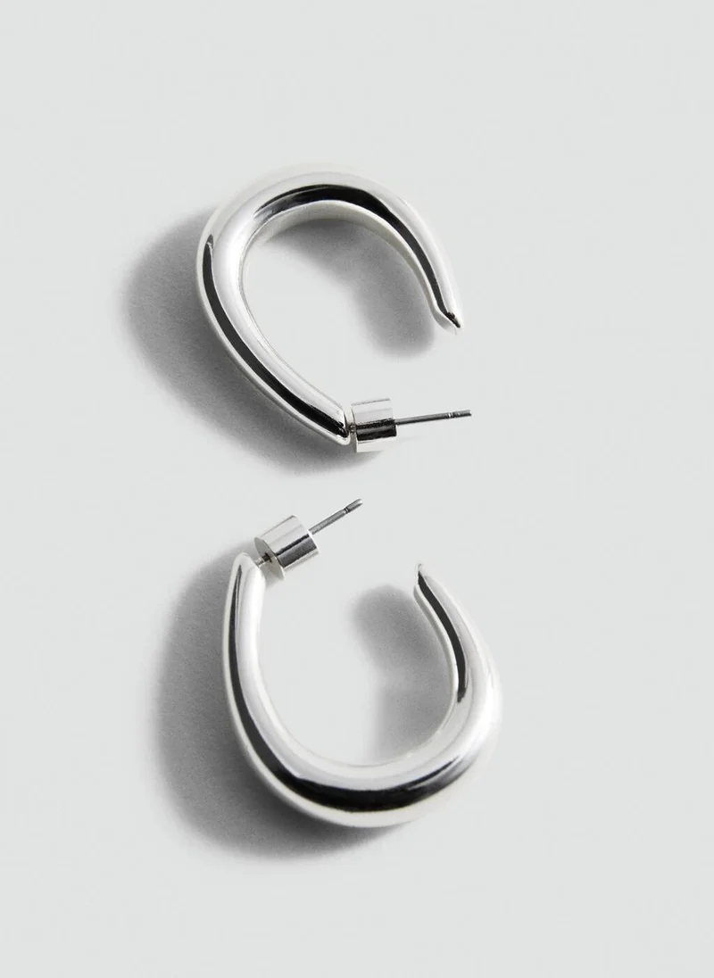MANGO Twisted hoop earrings