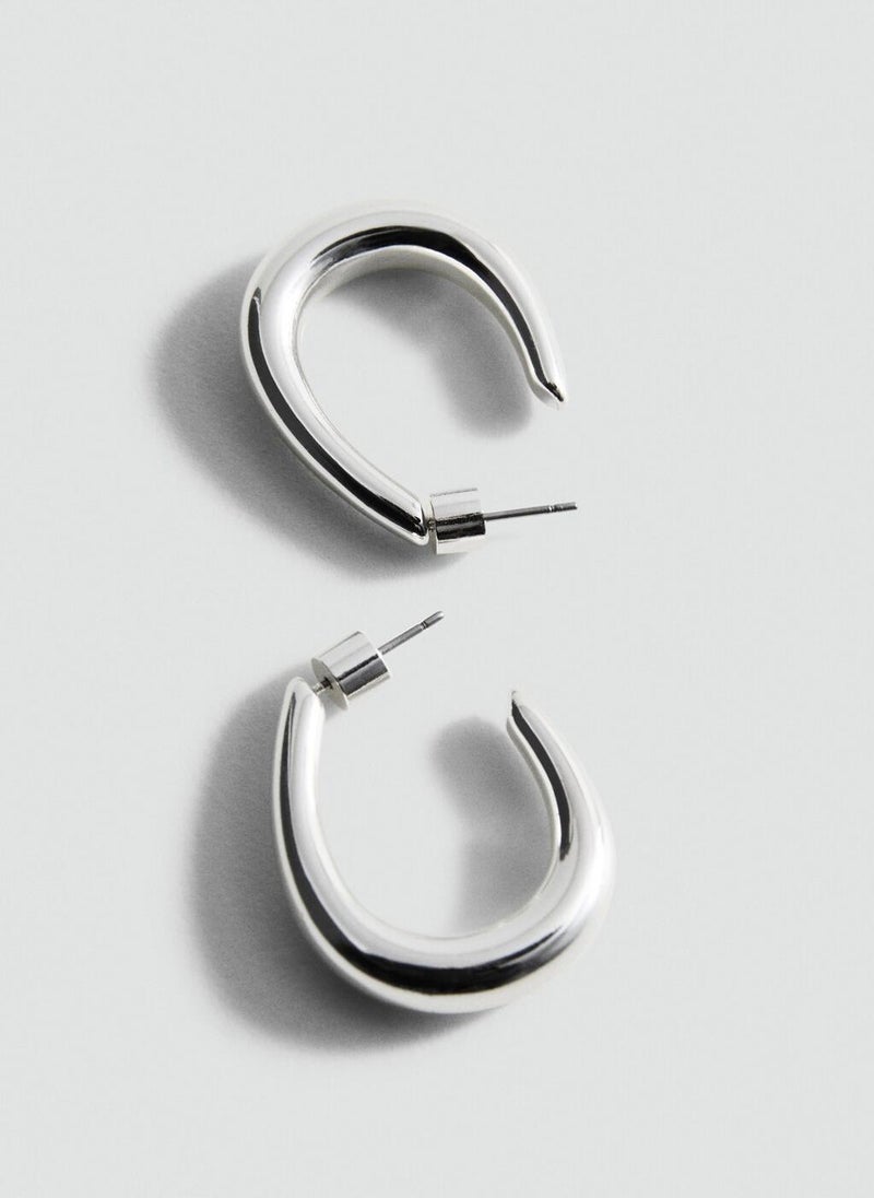 MANGO Twisted hoop earrings - Image 2