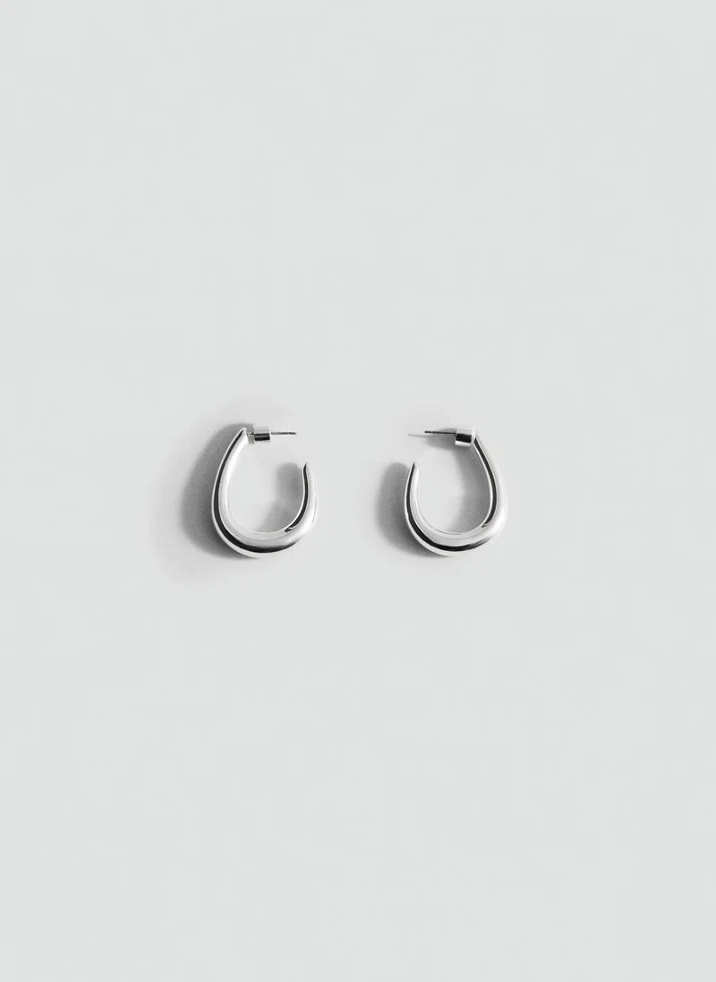MANGO Twisted hoop earrings