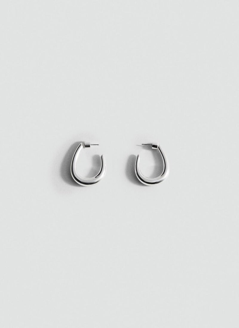 MANGO Twisted hoop earrings - Image 1