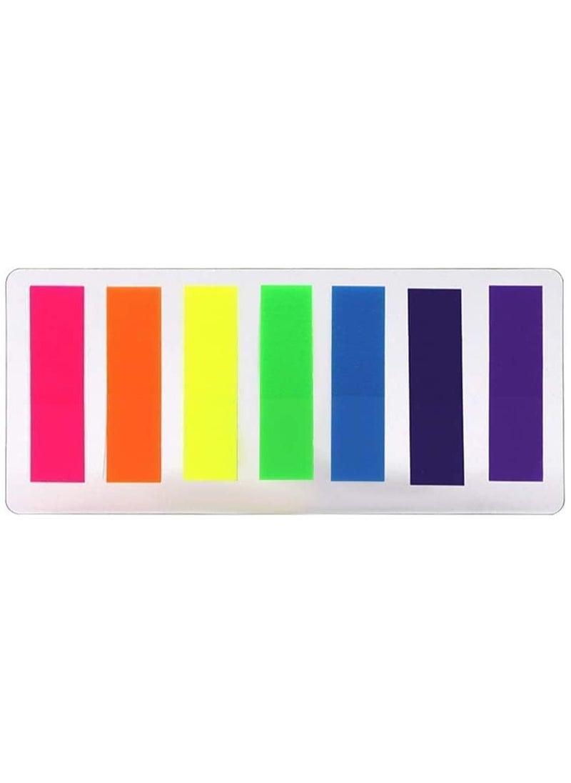 MARKQ - 175 Pcs Rectangle Page Markers, Post-It Sticky Notes Tab, Writeable Labels for Page Marking, Flag Book Markers Index Tab for Home School Office Supplies (7 colors) - Image 1