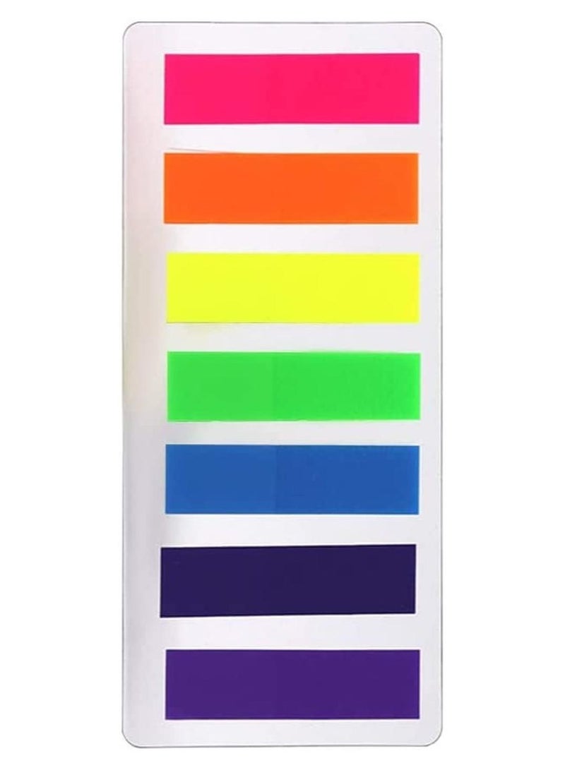 MARKQ 175 Pcs Rectangle Page Markers, Post-It Sticky Notes Tab, Writeable Labels for Page Marking, Flag Book Markers Index Tab for Home School Office Supplies (7 colors) - Image 1