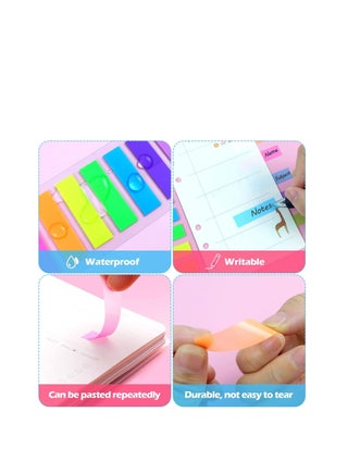 175 Pcs Rectangle Page Markers, Post-It Sticky Notes Tab, Writeable Labels for Page Marking, Flag Book Markers Index Tab for Home School Office Supplies (7 colors) - view 3