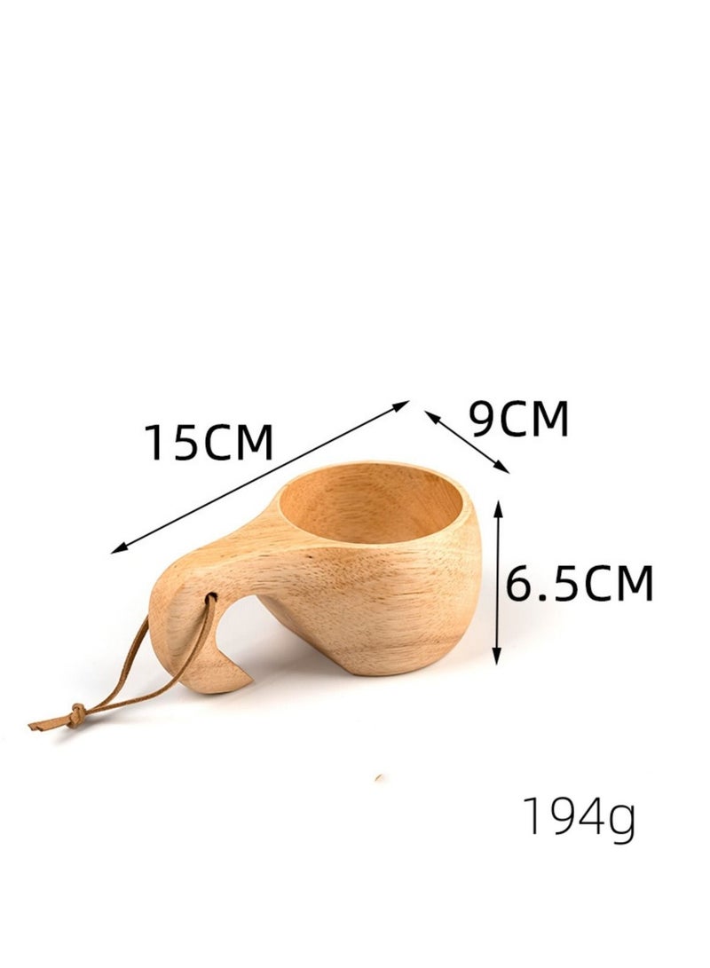 Loquat Natural Rubber Wood Wood Coffee Cup 15*9*6.5cm 