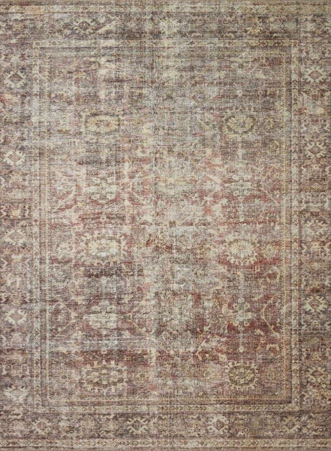 Loloi Amber Lewis Georgie Collection GER-01 Red/Navy 2'-6" x 9'-6", .19" Pile Height, Runner Rug - Image 3