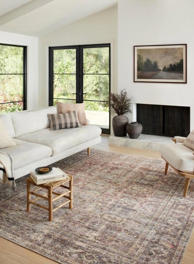Loloi Amber Lewis Georgie Collection GER-01 Red/Navy 2'-6" x 9'-6", .19" Pile Height, Runner Rug - Image 2