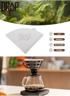 Drop 100 Piece Coffee Paper Filter V60 Size 02 White  - Image 4