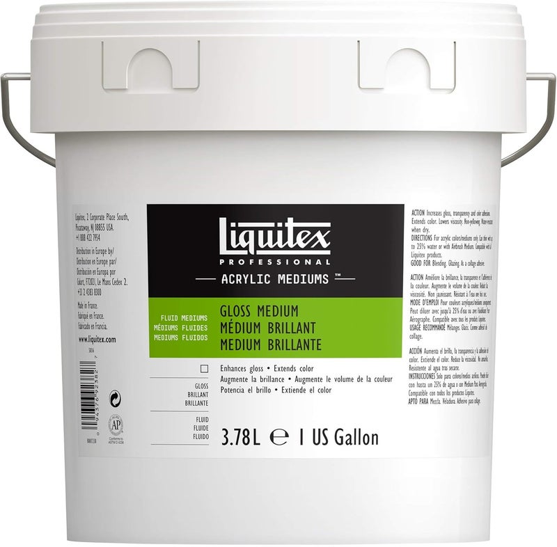 Liquitex Professional Gloss Medium - 1 Gallon (128 Fl Oz) Acrylic Medium for Artists - Image 1
