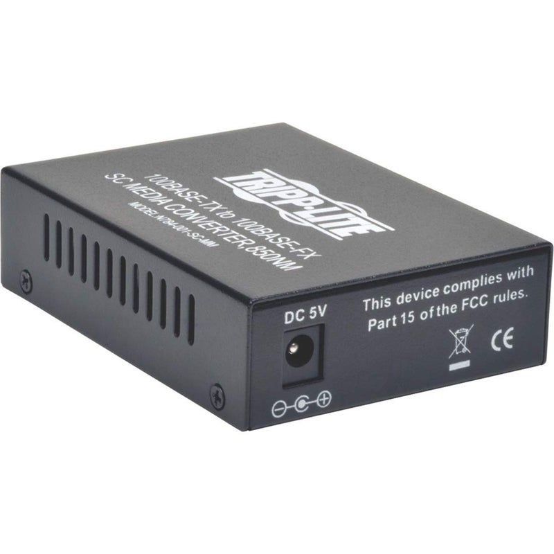Tripp Lite Network Copper RJ45 Ethernet to Fiber SC Duplex Multimode Extender Media Converter, 1310nm Wavelength, 10/100 FX/TX, Extend up to 1.2 Miles / 2 Kilometers, 2-Year Warranty (N784-001-SC) - Image 3