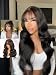 Nadula 7x5 Bye Bye Knots Curtain Bangs Wig Glueless Pre Everything Loose Wave Wigs Human Hair Pre Plucked Pre Cut Invisible Bleached Knots Ready to Wear Wig Natural Black Color 180% Density 20inch - Image 2